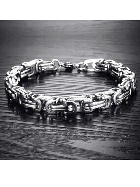 Titanium Steel Bracelet Chain Goth Minimalist Edgy Rock Street Stylish Fashion